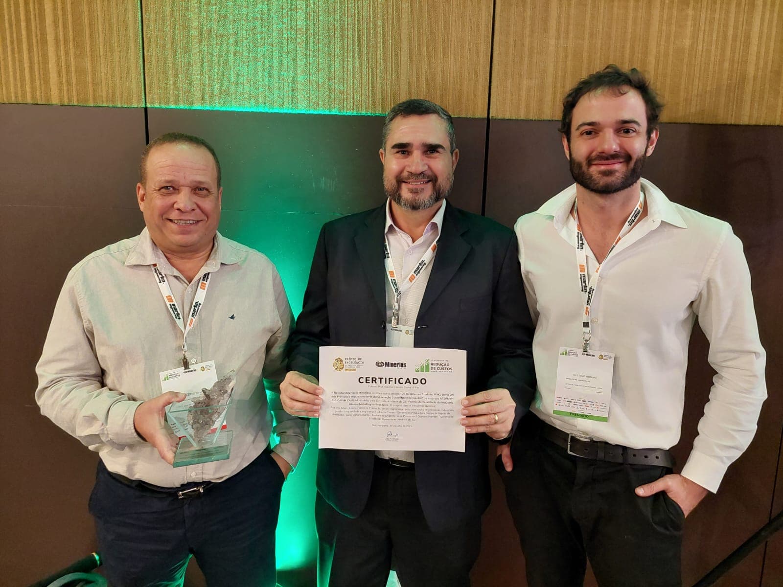 Artemyn tem projeto reconhecido pelo reaproveitamento de rejeitos