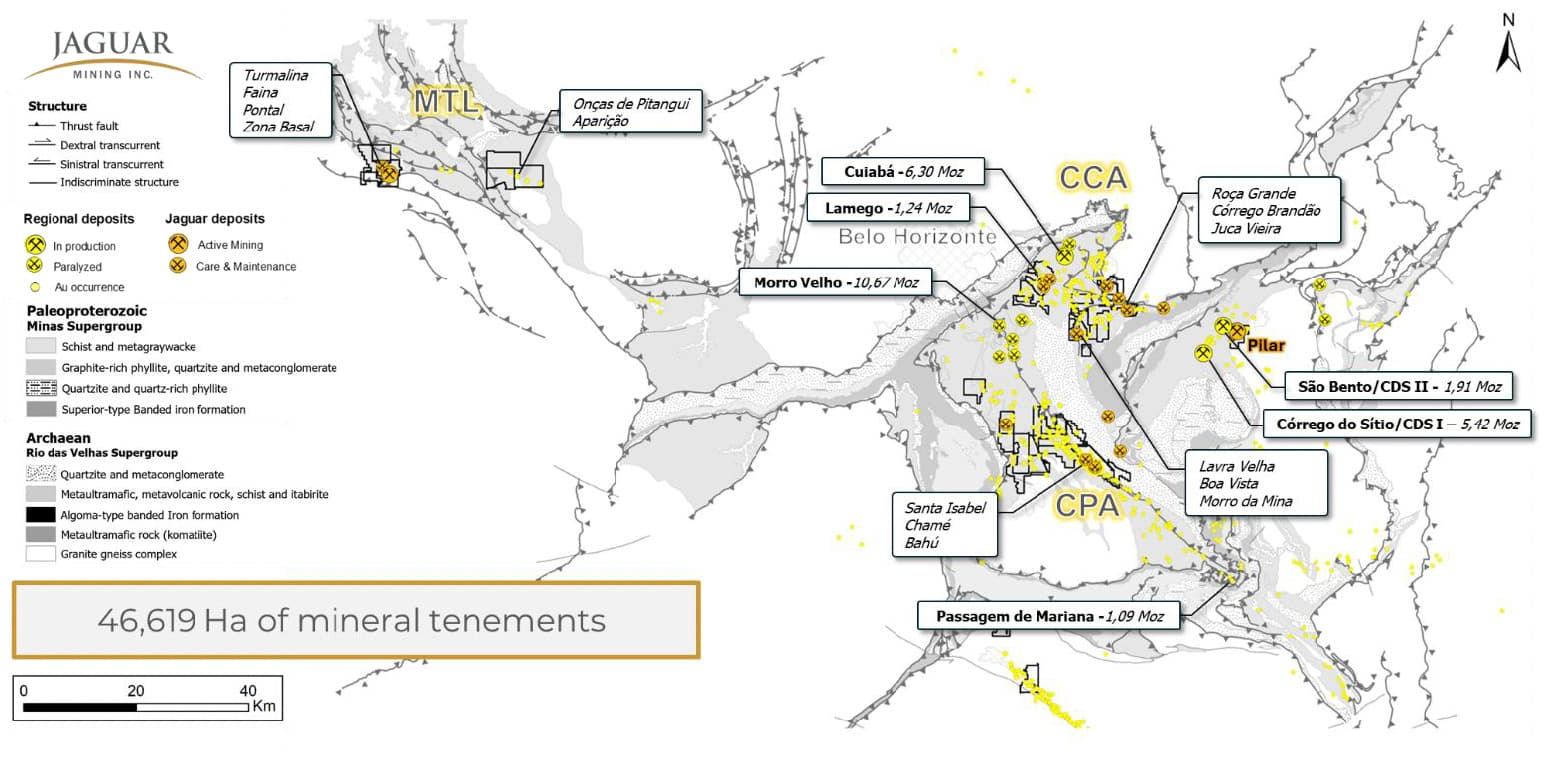 Jaguar Mining anuncia plano de cinco anos para expandir recursos