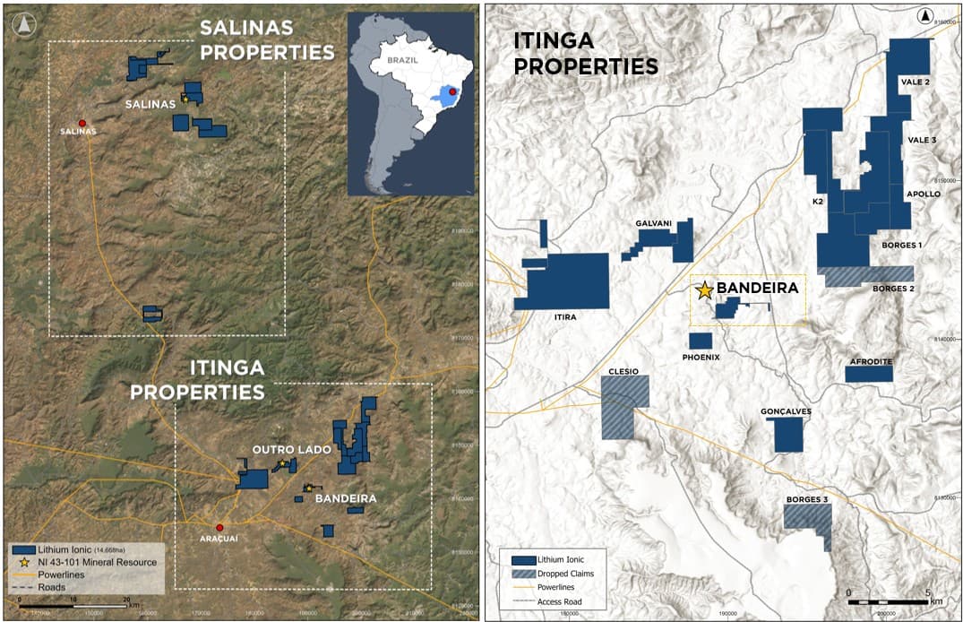 Estudo de viabilidade da Lithium Ionic reforça projeto Bandeira