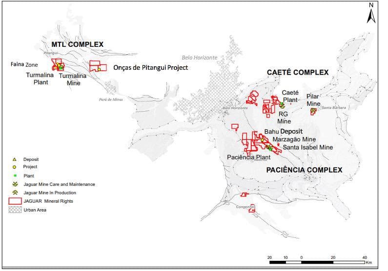 Produção e vendas da Jaguar Mining, são impactadas por paralisação