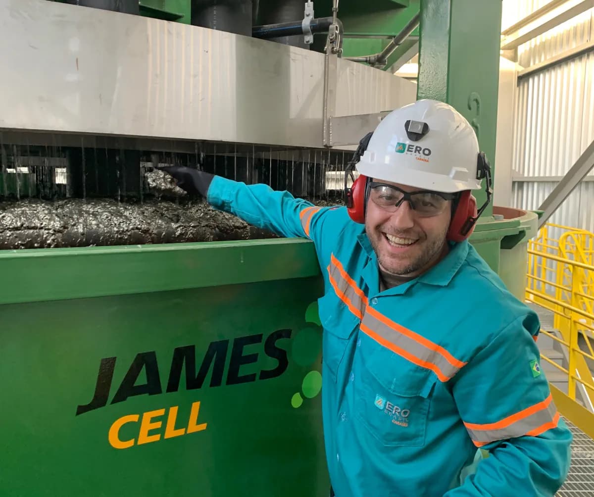 Ero Copper aumenta a capacidade do circuito de flotação em 50% com apenas uma célula Jameson