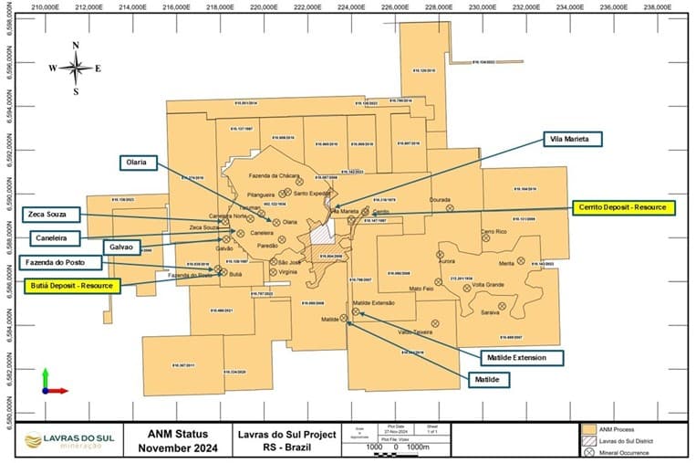 Lavras Gold divulga resultados de depósito Butiá