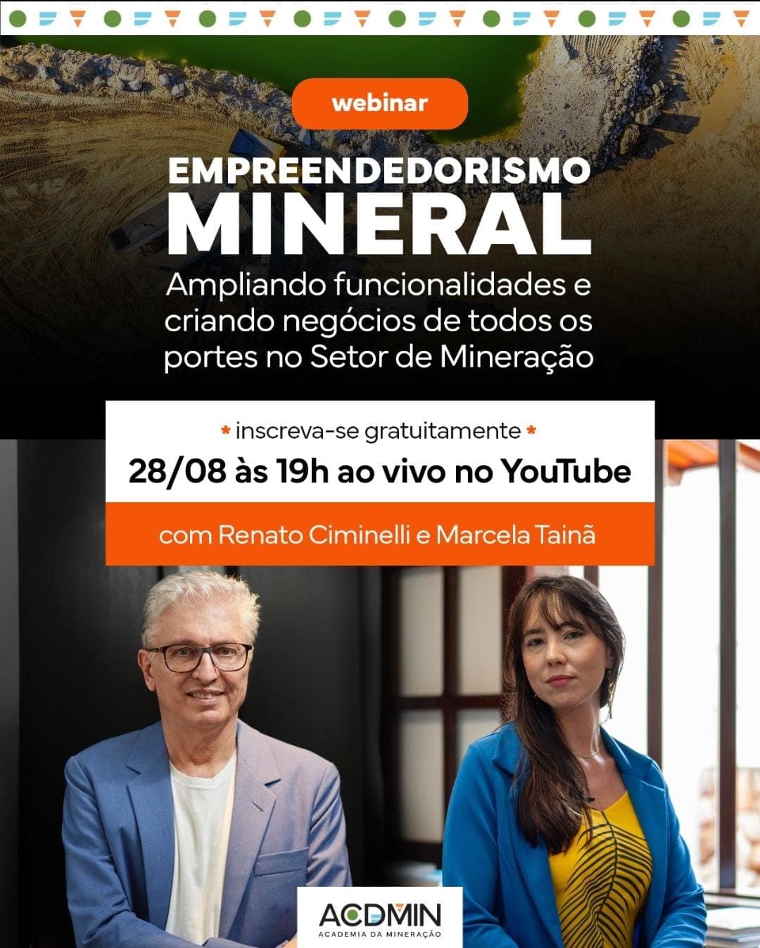 Empreendedorismo Mineral será debatido dia 28 de agosto