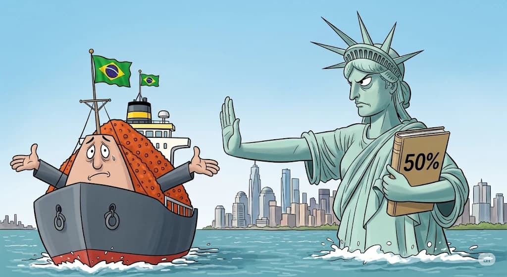 Tarifas de 50% comprometem competitividade da mineração brasileira no mercado americano