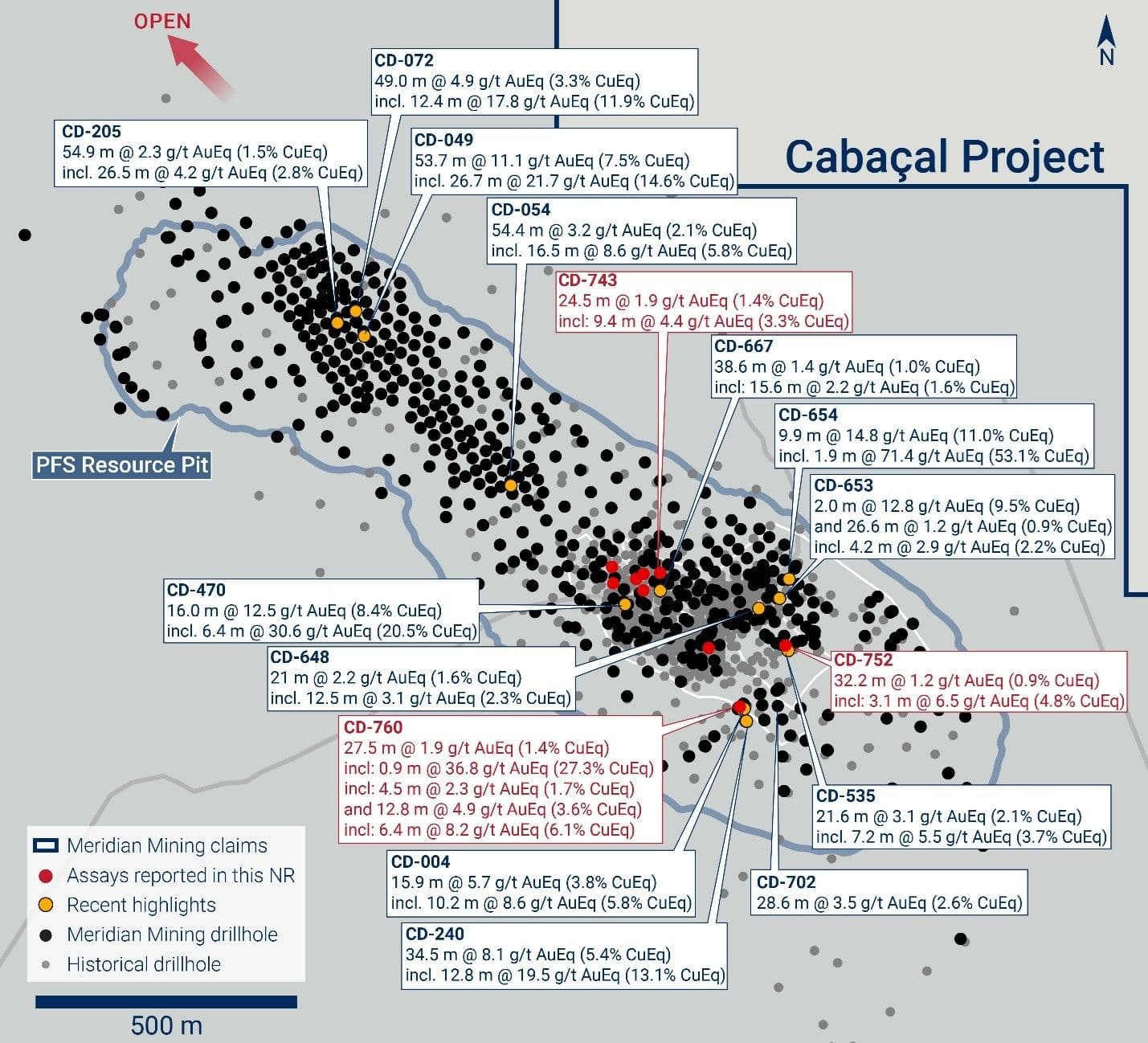 Meridian Mining tem resultados robustos na fase final de perfuração em Cabaçal