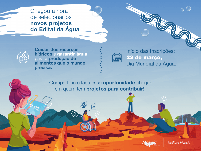 Instituto Mosaic recebe inscrições para Edital da Água