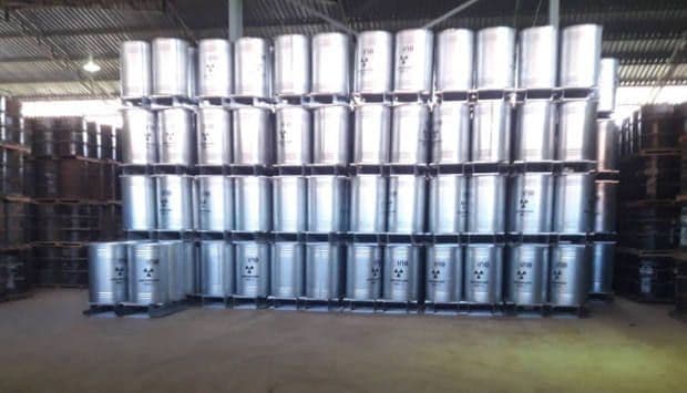 Retirada de material radioativo em Caldas