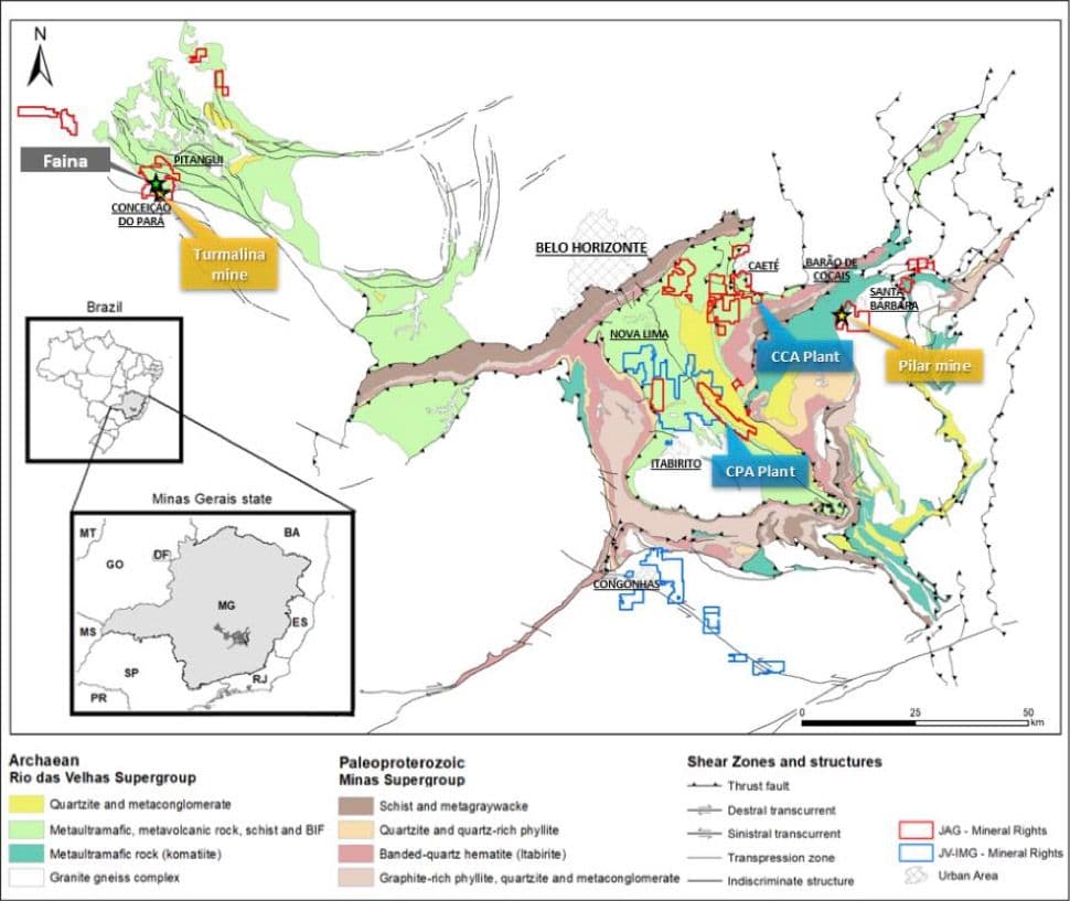 Teste em depósito de alto teor em Faina