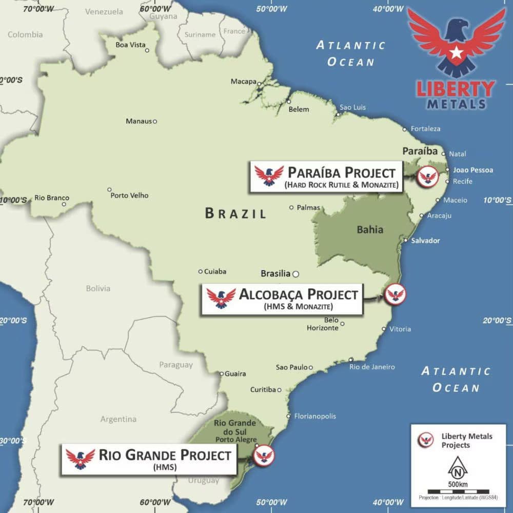 Australiana Liberty Metals adquire de três projetos no Brasil